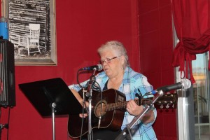 Karen McGowan performing at the Coffee House on March 25th. Photo credit Bea Rutledge